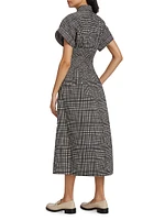 Balston Grid Cotton Poplin Shirtdress