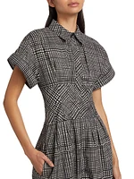 Balston Grid Cotton Poplin Shirtdress