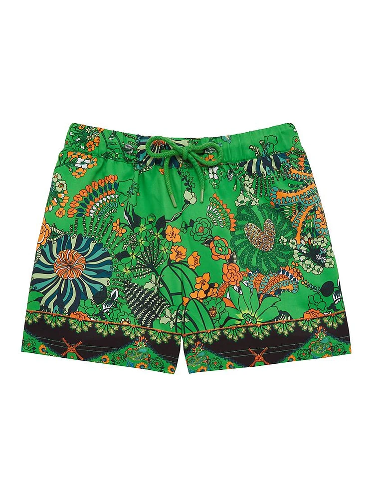 Little Boy's & Floral Board Shorts