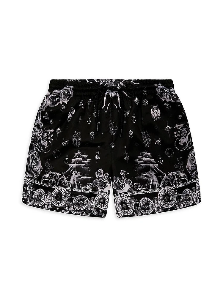 Little Boy's & Tales Of Tattoo Boardshorts