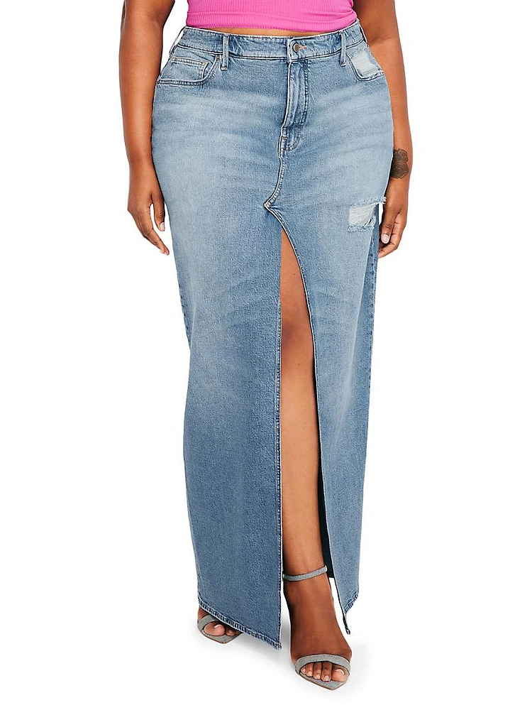 Good Ease Denim Maxi Skirt