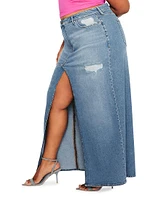 Good Ease Denim Maxi Skirt