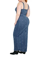 Corset Denim Maxi Dress