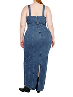 Corset Denim Maxi Dress