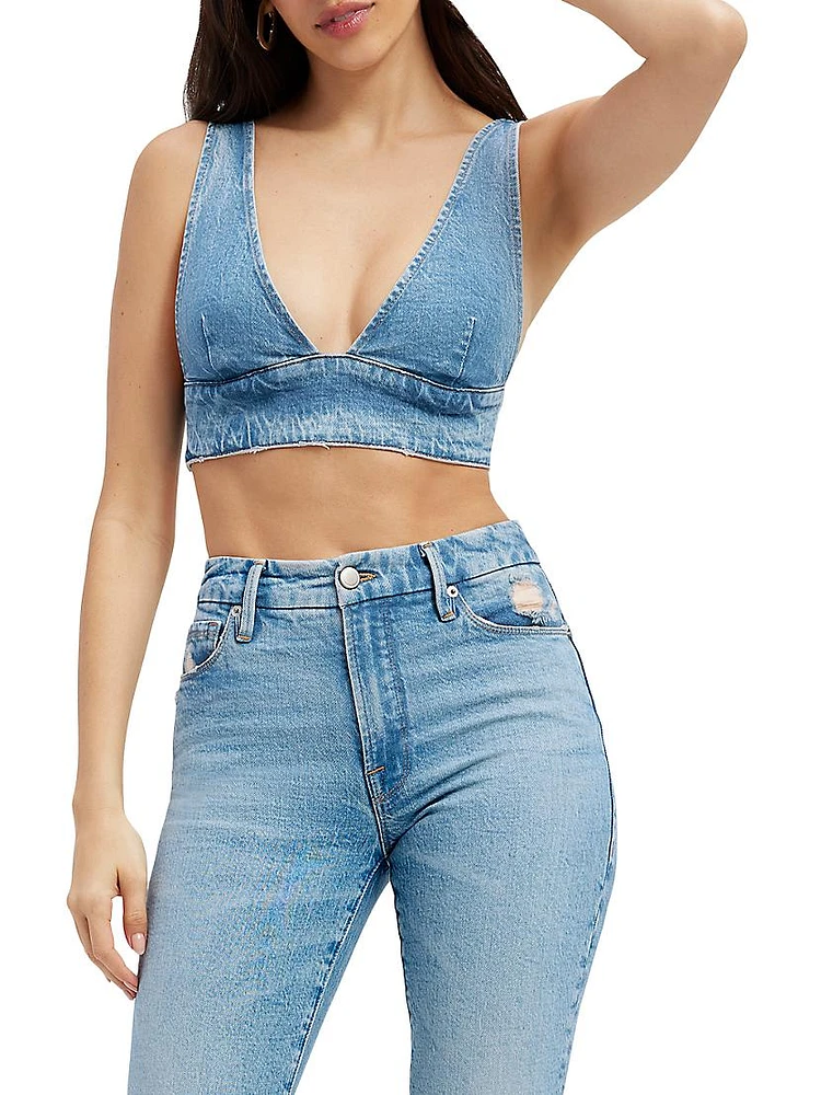 Denim Bra Top