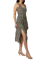 Brixley Printed Silk Midi-Dress