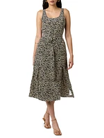 Brixley Printed Silk Midi-Dress