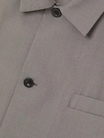 Wool-Blend Suiting Shirt