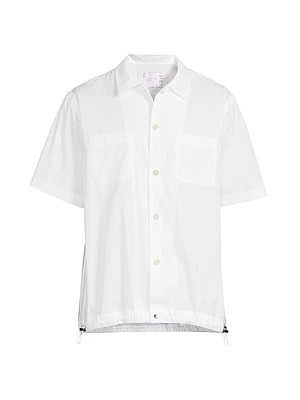 Cotton Button-Front Shirt