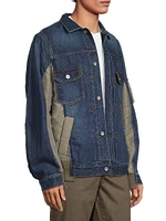 Denim Mixed-Media Jacket