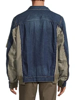 Denim Mixed-Media Jacket