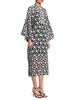 Floral Embroidered Midi-Caftan