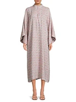 Tweed Bell-Sleeve Midi-Caftan