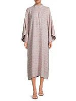 Tweed Bell-Sleeve Midi-Caftan