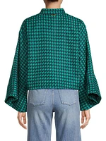 Houndstooth Oversized Top