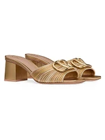 Metallic VLogo Signature Slide Sandals 60MM