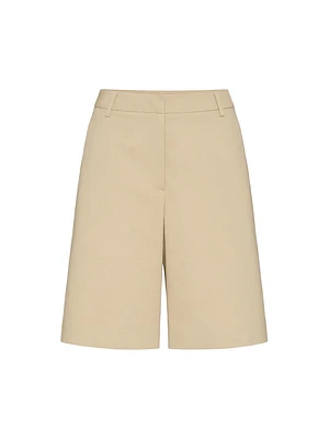 Bermuda Shorts Diagonal Cotton Linen