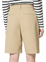 Bermuda Shorts Diagonal Cotton Linen