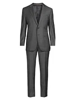 Denim Effect Trim Fit Suit
