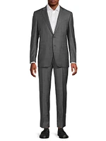 Denim Effect Trim Fit Suit