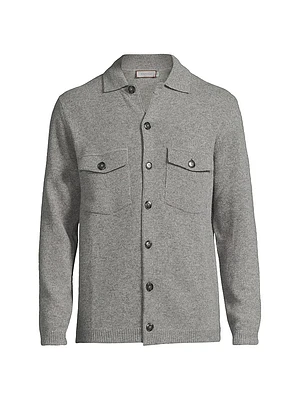 Wool-Cashmere Knit Oversized Shirt