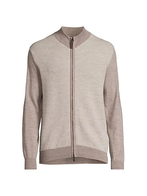 Melange Full-Zip Sweater