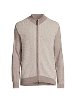 Melange Full-Zip Sweater