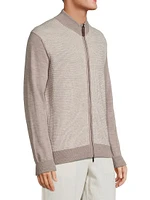 Melange Full-Zip Sweater