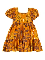 Baby Girl's, Little Girl's & Tosin Printed Puff-Sleeve Dress