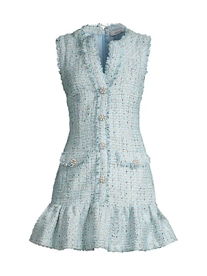 Angeline Bouclé Sleeveless Minidress