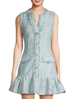 Angeline Bouclé Sleeveless Minidress