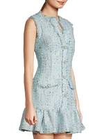 Angeline Bouclé Sleeveless Minidress