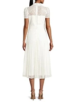 Carena Lace Belted Midi-Dress