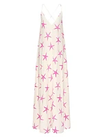 Crepe De Chine Starfish Evening Dress