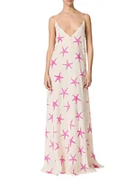 Crepe De Chine Starfish Evening Dress