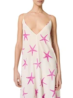 Crepe De Chine Starfish Evening Dress