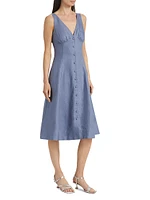 Sebastien Linen Midi-Dress