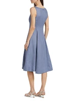 Sebastien Linen Midi-Dress