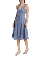 Sebastien Linen Midi-Dress