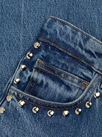 Cary Studded Wide-Leg Jeans