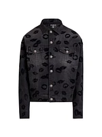 Monogram & Flock Kiss Denim Jacket