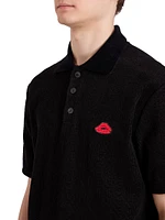 Velvet Monogram Kiss Jersey Polo