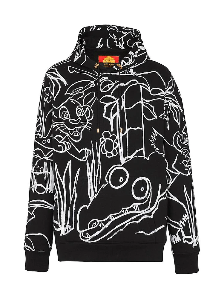 Disney x Balmain: The Lion King Sketched Hoodie