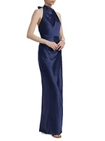 Galilea Satin Column Gown