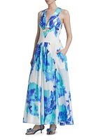 Noemi Floral Cross-Back Maxi Dress