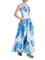 Noemi Floral Cross-Back Maxi Dress