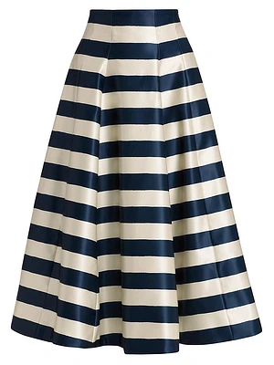 Sam Stripe Midi-Skirt