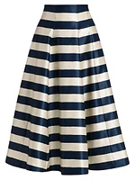 Sam Stripe Midi-Skirt