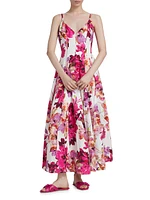 Michah Floral Panelled Midi-Dress