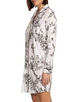 Dreamer Floral Cotton-Blend Pajama Shirt